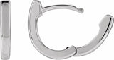 Sterling Silver 14.5 mm Hinged Hoop Earrings