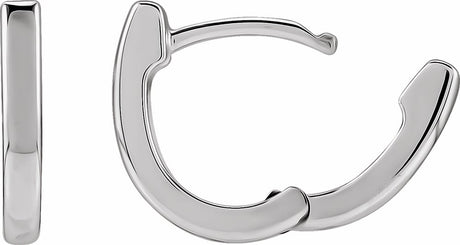 Sterling Silver 14.5 mm Hinged Hoop Earrings 