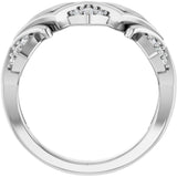 14K White 1/6 CTW Natural Diamond Band