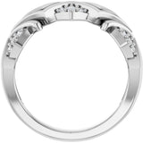 14K White 1/6 CTW Lab-Grown Diamond Band