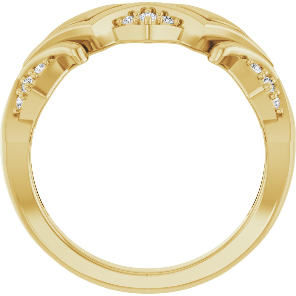 14K Yellow Gold 1/6 CTW Lab-Grown Diamond Band