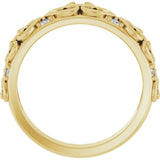 14K Yellow Gold 1/6 CTW Natural Diamond Accented Sculptural Band