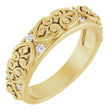 14K Yellow Gold 1/6 CTW Natural Diamond Accented Sculptural Band