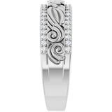 14K White Gold 3/8 CTW Natural Diamond Band