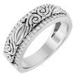 14K White Gold 3/8 CTW Natural Diamond Band