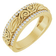 14K Yellow Gold 3/8 CTW Natural Diamond Band