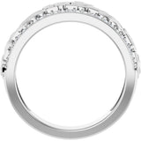 14K White Gold 3/8 CTW Natural Diamond Band
