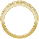 14K Yellow Gold 3/8 CTW Natural Diamond Band