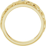 14K Yellow Gold 1/8 CT Natural Diamond Band