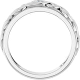 14K White Gold 1/8 CT Lab-Grown Diamond Band