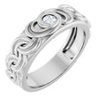 14K White Gold 1/8 CT Natural Diamond Band