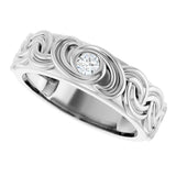 14K White Gold 1/8 CT Lab-Grown Diamond Band