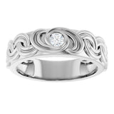 14K White Gold 1/8 CT Lab-Grown Diamond Band