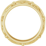 14K Yellow 6.5 mm Sculptural Band Size 10