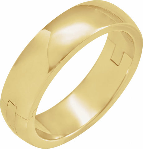 14K Yellow 4 mm CLIQ® Hinged Adjustable Band Size 4