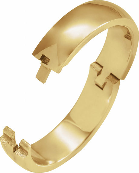 14K Yellow 4 mm CLIQ® Hinged Adjustable Band