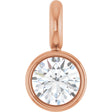 14K Rose .03 CT Natural Diamond Dangle