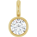 14K Yellow .03 CT Natural Diamond Dangle