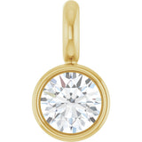 14K Yellow .03 CT Lab-Grown Diamond Dangle