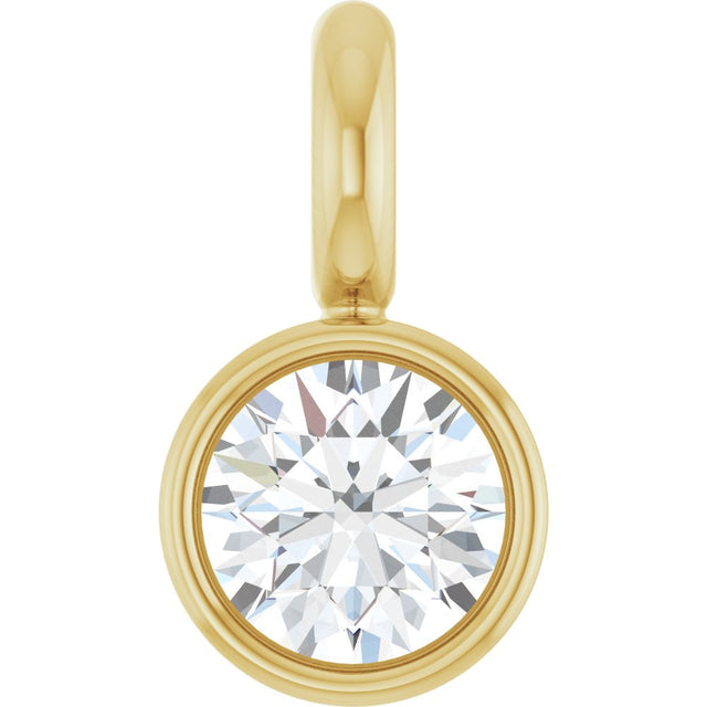 14K Yellow .03 CT Lab-Grown Diamond Dangle