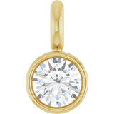 14K Yellow .03 CT Lab-Grown Diamond Dangle