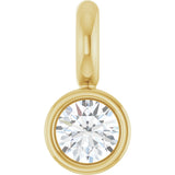 14K Yellow .015 CT Natural Diamond Dangle