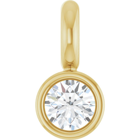 14K Yellow .015 CT Natural Diamond Dangle