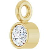 14K Yellow Lab-Grown Moissanite Dangle