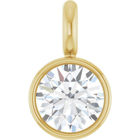 14K Yellow .06 CT Natural Diamond Dangle