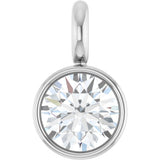 14K White .06 CT Natural Diamond Dangle