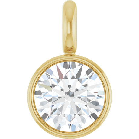 14K Yellow .07 CT Natural Diamond Dangle