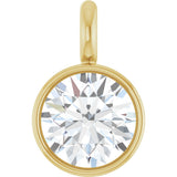 14K Yellow  Lab-Grown Moissanite Dangle