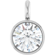 14K White 1/10 CT Natural Diamond Dangle