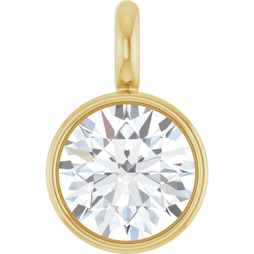 14K Yellow 1/10 CT Natural Diamond Dangle