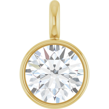 14K Yellow 1/10 CT Natural Diamond Dangle