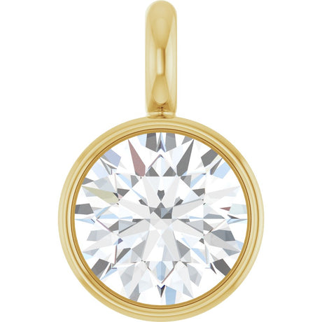 14K Yellow  Lab-Grown Moissanite Dangle