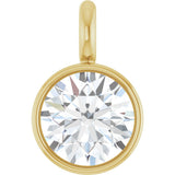 14K Yellow 1/10 CT Lab-Grown Diamond Dangle