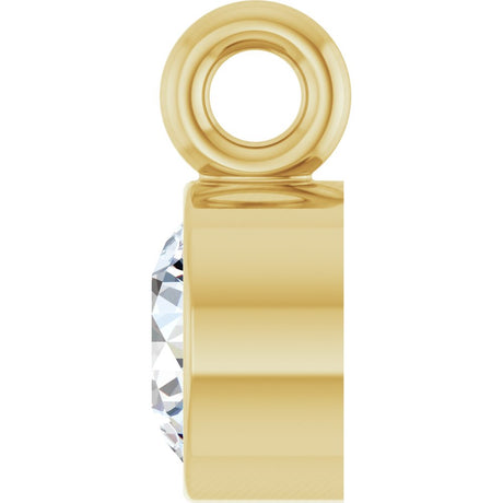 14K Yellow 1/10 CT Natural Diamond Dangle