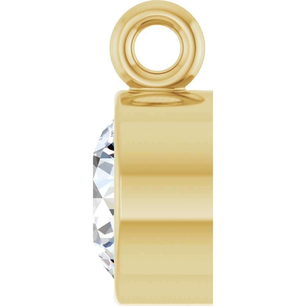 14K Yellow 1/4 CT Natural Diamond Dangle