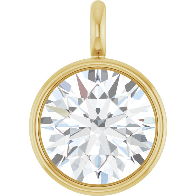 14K Yellow 1/4 CT Natural Diamond Dangle