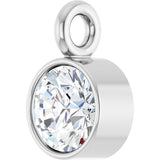 14K White 1/10 CT Lab-Grown Diamond Dangle