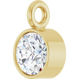 14K Yellow  Lab-Grown Moissanite Dangle