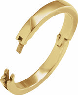14K Yellow Gold 3 mm CLIQ® Hinged Adjustable Flat Band Size 9