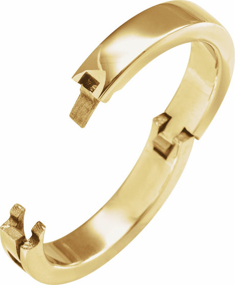 14K Yellow Gold 4 mm CLIQ® Hinged Adjustable Flat Band Size 7.5