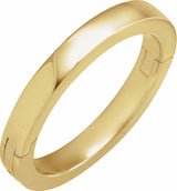 14K Yellow Gold 3 mm CLIQ® Hinged Adjustable Flat Band Size 7.5