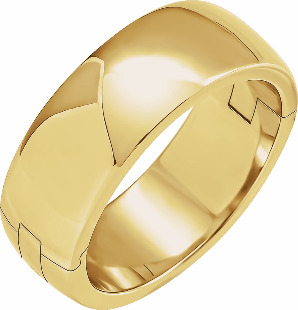 14K Yellow 8 mm CLIQ® Hinged Adjustable Band Size 5