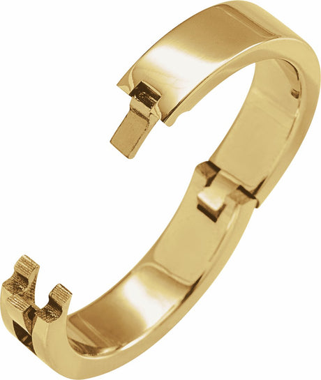 14K Yellow Gold 5 mm CLIQ® Hinged Adjustable Flat Band Size 6
