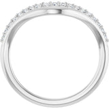 14K White Gold 1/5 CTW Natural Diamond Contour Band
