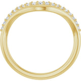 14K Yellow Gold 1/5 CTW Natural Diamond Contour Band