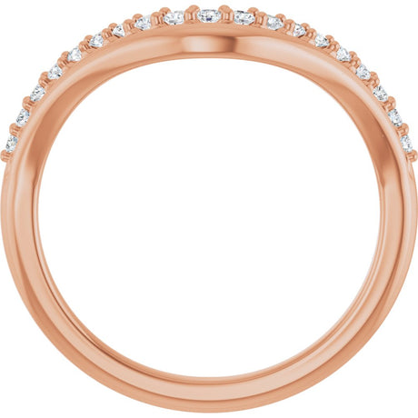14K Rose Gold 1/5 CTW Lab-Grown Diamond Contour Band